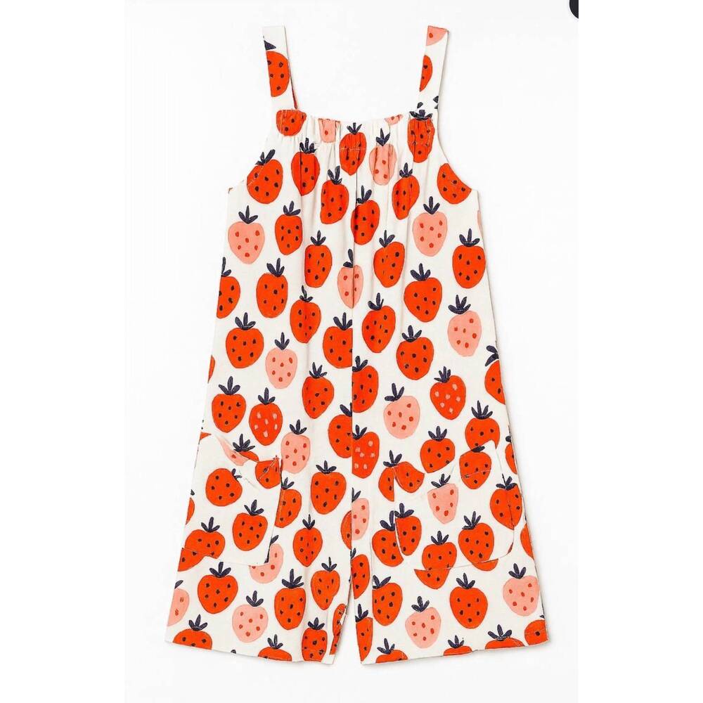NEW VIGNETTE girl's tallulah romper in strawberries